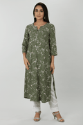 Green Bliss Rayon Kurti