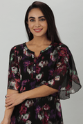 Black Orchid Chiffon Dress