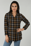 Brown Checkered Woolen Shirt