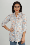 Blue Pintuck Shirt