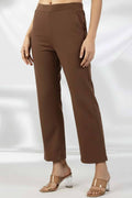 Brown Tencel Roma Spandex Pant