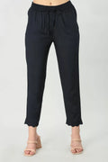 Charcoal Blue Slim Fit Palazzo