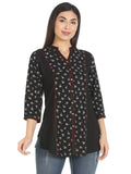 Black Printed Viscose Shirt
