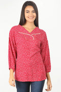 PINK COLLARED TOP