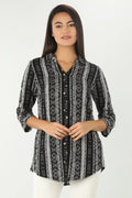 BLACK & WHITE PRINTED SHIRT