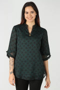 Chiffon Green Printed Top