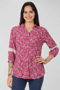 Floral Printed Pink Shirt