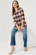 Beige Woolen Check Winter Shirt