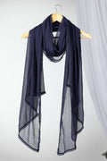 Purple Solid Chiffon Viscose Dupatta