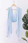 Solid Sky Blue Chiffon Viscose Dupatta