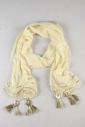 Cream Colour Gold-toned Dupatta