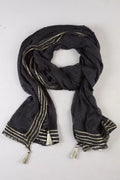 Dark Grey Emblished Ensemble Dupatta