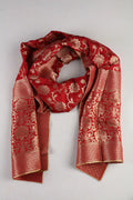 Red Ensemble Silk Dupatta