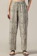 Grey Printed Cotton Cambric Palazzo