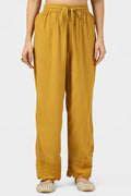 Solid Yellow Rayon Palazzo