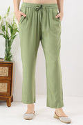 Forest Green Solid Rayon Palazzo