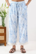 Blue Printed Rayon Palazzo
