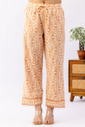 Off White Regular Fit Printed Cotton Palazzo