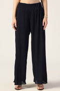 Blue Pleated Georgette Co-Ord Pants