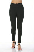 Green Slim Fit Solid Elasticated Jeggings