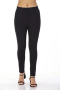 Charcoal Black Slim Fit Solid Elasticated Jeggings