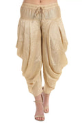 Silk Beige Dhoti Pants