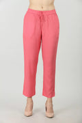 PINK ELASTICATED PALAZZO WITH TYING