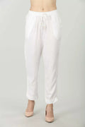 White Solid Palazzo
