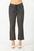 GREY SOLID MID-RISE PANT