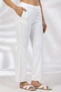 White Tencel Roma Spandex Pant