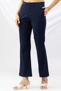 Navy Tencel Roma Spandex Pant