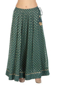 Green Embelished Ethnic Skirt