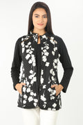 Black Floral Print Jacket