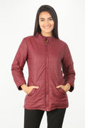 Maroon high neck Jacket
