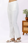 White Tencel Roma Spandex Pant