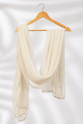 Solid Off-White Viscose Chiffon Dupatta