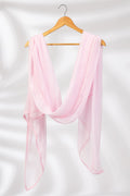 Solid Pink Chiffon Viscose Dupatta
