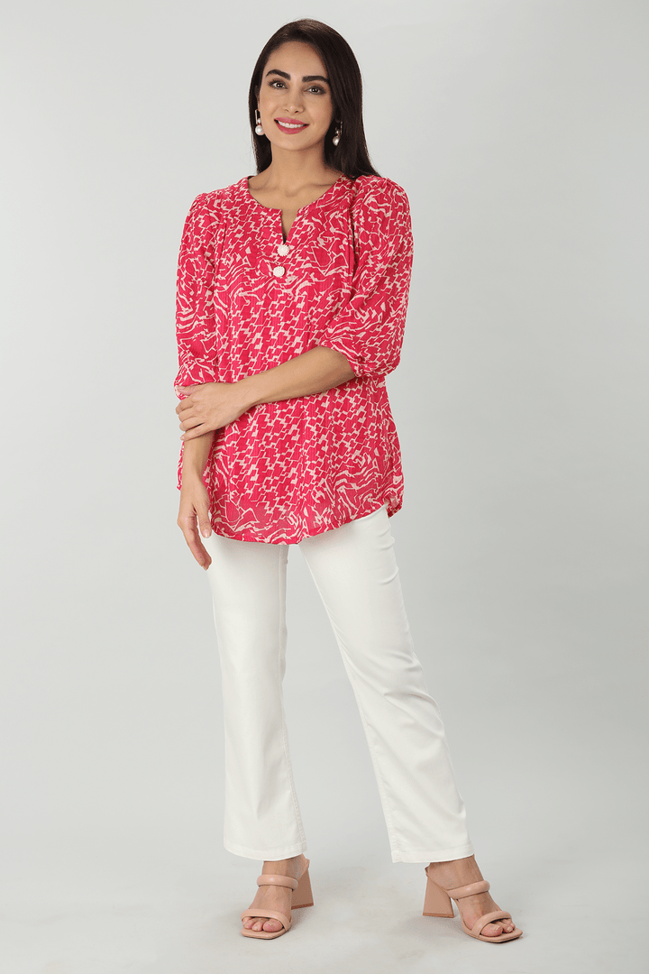 Chiffon Pink Top