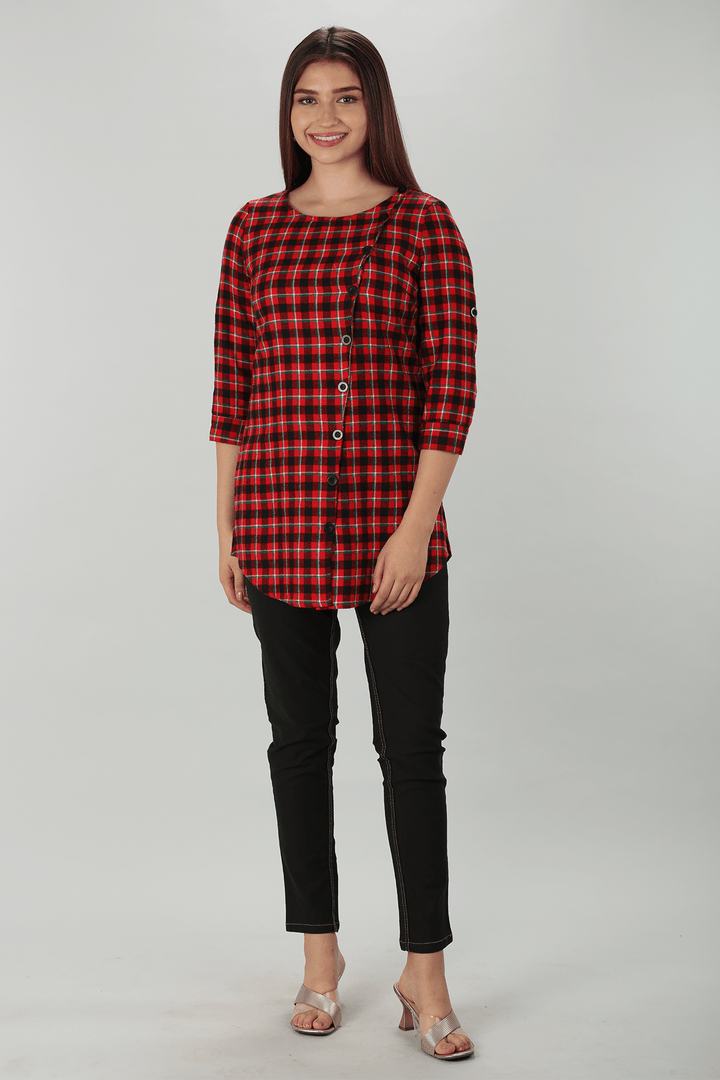 Checks Red Top