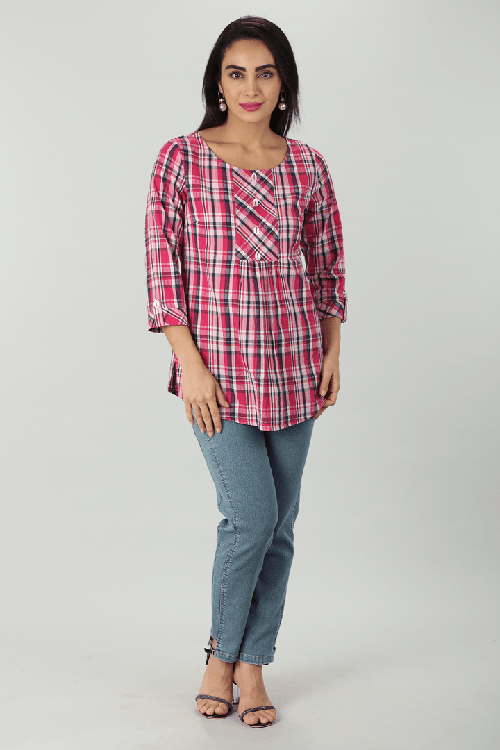 Pinstripe Pink Top