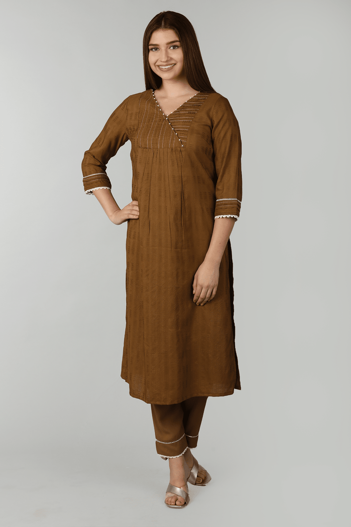 Jacquard Pintuck Kurti