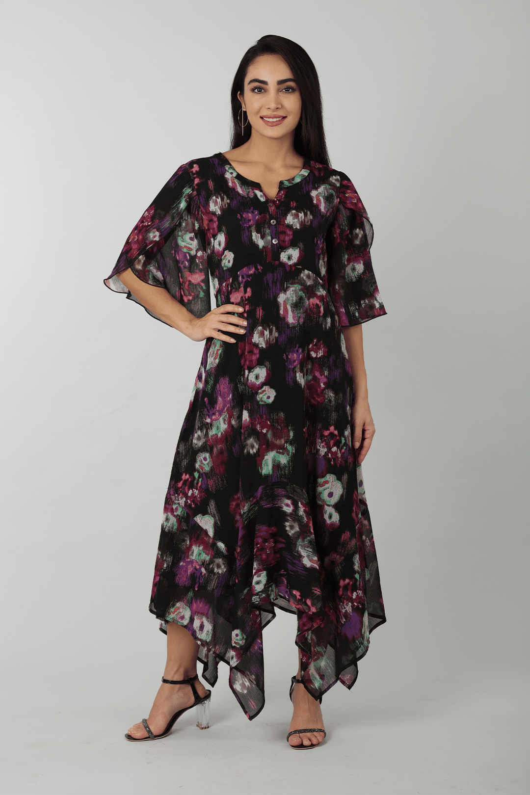 Black Orchid Chiffon Dress