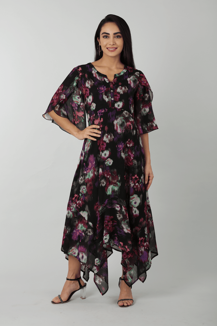 Black Orchid Chiffon Dress