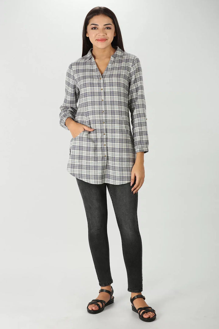 Grey Plaid Shirt
