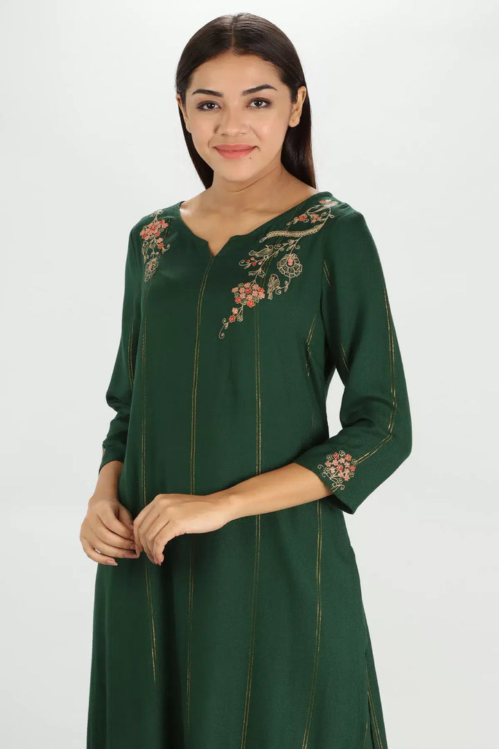 Fern Rayon Twill Kurti