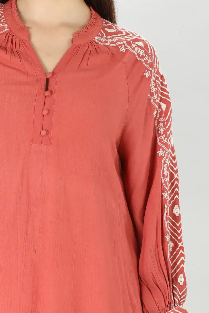 Rayon Mandarin Top