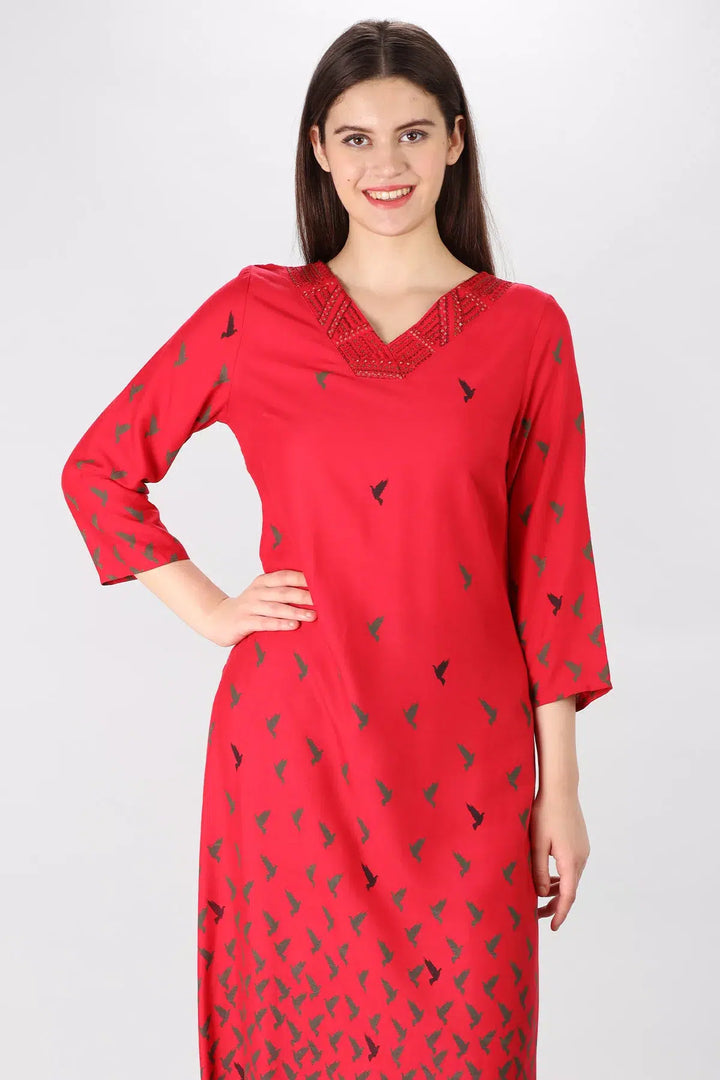 Fiery Embroidered Kurti