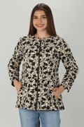 Black Fusion Printed Jacket