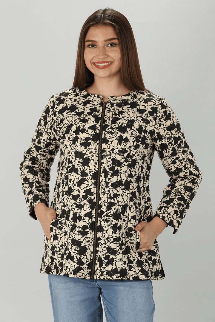 Black Fusion Printed Jacket