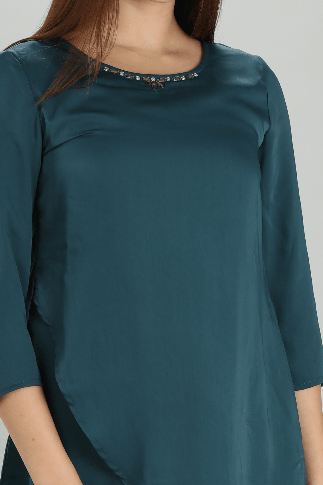 Solid Teal Kurti